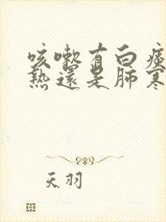 咳嗽有白痰是肺热还是肺寒引起的封面