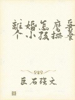 离婚怎么争取两个小孩抚养权