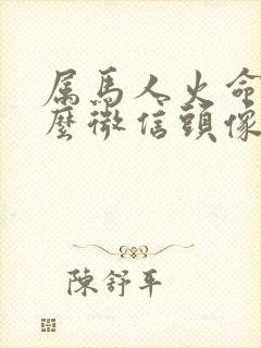 属马人火命用什么微信头像运气好