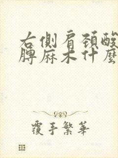 右侧肩颈酸痛胳膊麻木什么原因呢