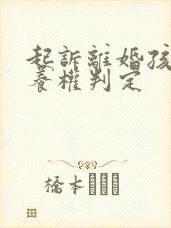 起诉离婚孩子抚养权判定