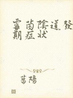 霉菌阴道发炎初期症状