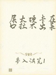 屎太硬卡在肛门口拉不出来怎么办封面