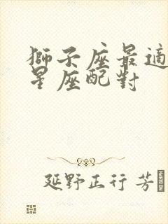 狮子座最适合的星座配对