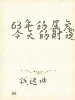63年的属兔女今天的财运如何封面