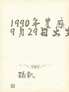 1990年农历9月29日出生的人命运如何