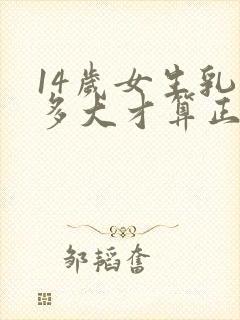 14岁女生乳头多大才算正常范围