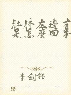 肚脐左边有硬块是怎么回事