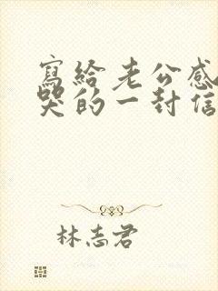 写给老公感动到哭的一封信封面