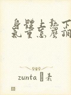 身体上热下寒湿气重怎么调理