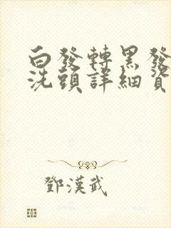 白发转黑发用醋洗头详细资料