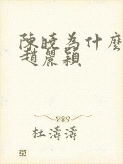 陈晓为什么不娶赵丽颖