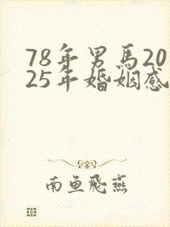 78年男马2025年婚姻感情问题