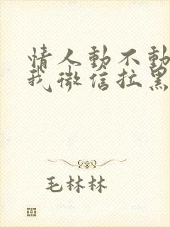 情人动不动就把我微信拉黑