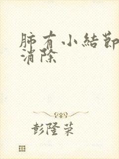 肺有小结节怎么消除封面