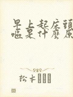 早上起床头晕干呕是什么原因引起的