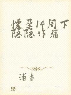 怀孕14周下腹隐隐作痛