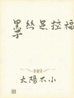 黑丝足控福利本子