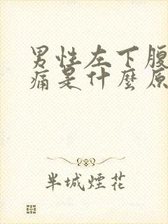 男性左下腹部疼痛是什么原因封面