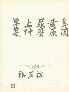 早上尿黄臭味重是什么原因男