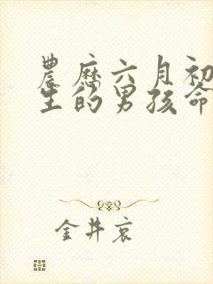 农历六月初六出生的男孩命运