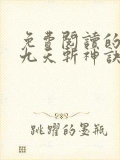 免费阅读的小说九天斩神诀