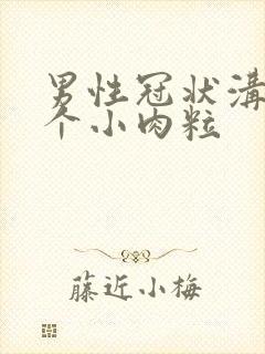 男性冠状沟有两个小肉粒