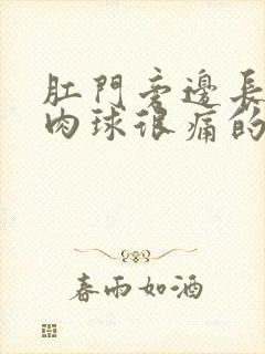 肛门旁边长个硬肉球很痛的治疗办法