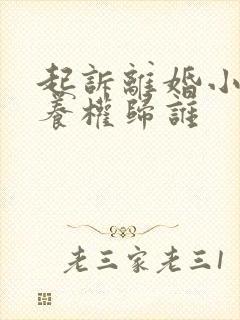 起诉离婚小孩抚养权归谁封面