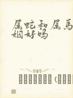 属蛇和属马的婚姻好吗封面