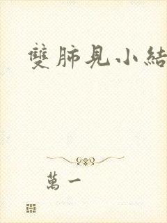 双肺见小结节影