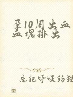 孕10周出血有血块排出