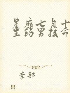 农历七月十六出生的男孩命运封面