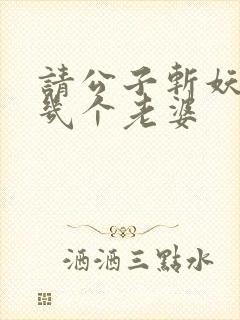 请公子斩妖男主几个老婆封面