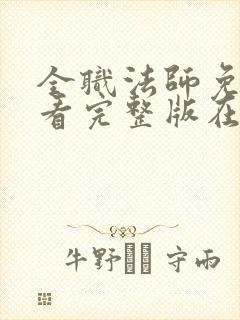 全职法师免费观看完整版在线观看封面