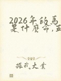 2026年的马是什么命,五行属性