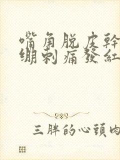 嘴角脱皮干燥紧绷刺痛发红