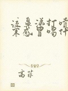 流鼻涕打喷嚏风寒感冒喝什么药封面