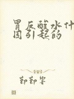 胃反酸水什么原因引起的