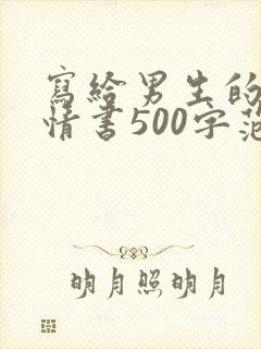写给男生的表白情书500字范文