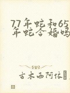 77年蛇和65年蛇合婚吗