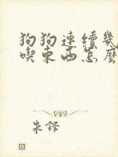 狗狗连续几天不吃东西怎么办