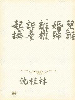 起诉离婚儿女的抚养权归谁?