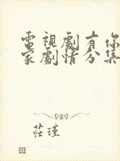 电视剧有你才有家剧情分集介绍