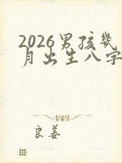 2026男孩几月出生八字好命