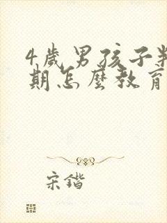 4岁男孩子叛逆期怎么教育