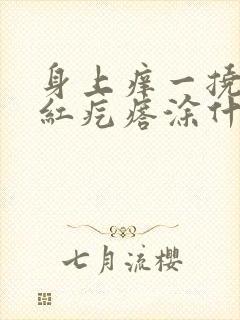 身上痒一挠就起红疙瘩涂什么药封面