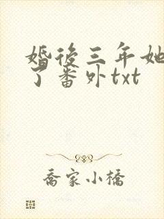 婚后三年她变心了番外txt封面