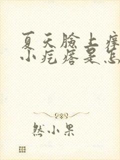 夏天脸上痒还有小疙瘩是怎么回事封面