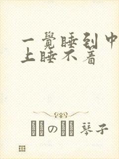 一觉睡到中午晚上睡不着封面